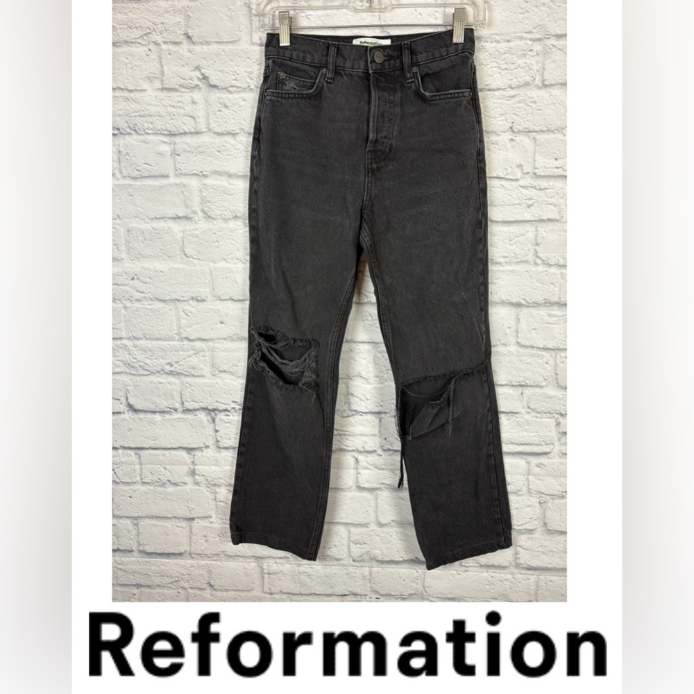 Reformation Cynthia high-rise straight jeans size 24